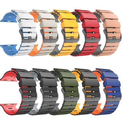 Piano Texture Two Color Silicone Watch Band, For Apple Watch 46mm / 49mm / 45mm / 44mm