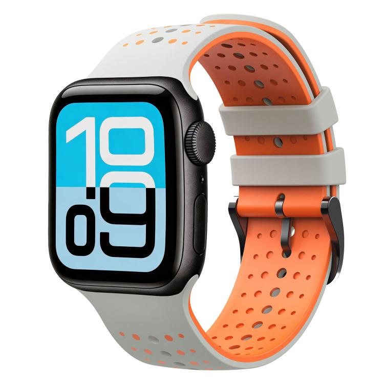 Starry Sky Pattern Two Color Silicone Watch Band, For Apple Watch 46mm / 49mm / 45mm / 44mm