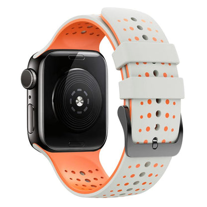 Starry Sky Pattern Two Color Silicone Watch Band, For Apple Watch 46mm / 49mm / 45mm / 44mm