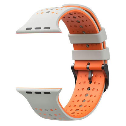 Starry Sky Pattern Two Color Silicone Watch Band, For Apple Watch 46mm / 49mm / 45mm / 44mm