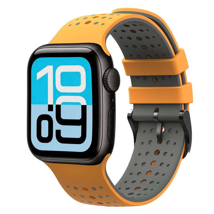 Starry Sky Pattern Two Color Silicone Watch Band, For Apple Watch 46mm / 49mm / 45mm / 44mm
