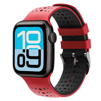 Starry Sky Pattern Two Color Silicone Watch Band, For Apple Watch 46mm / 49mm / 45mm / 44mm