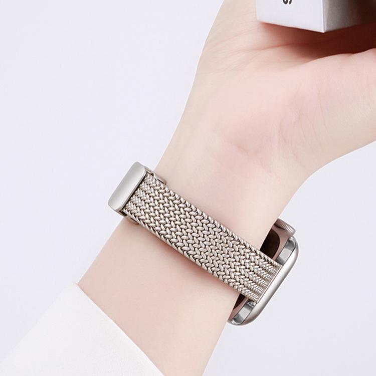Slim Mesh Fold Magnetic Buckle Stainless Steel Watch Band, For Apple Watch 46mm / 49mm / 45mm / 44mm, For Apple Watch 42mm / 41mm / 40mm / 38mm