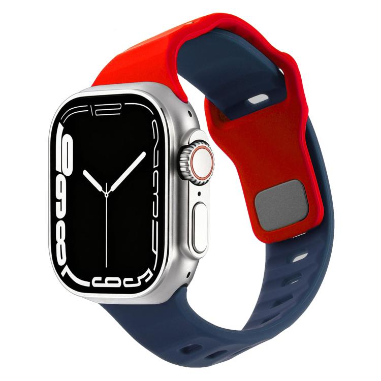 Irregular Twill Reverse Nail Buckle Silicone Watch Band, For Apple Watch 46mm / 49mm / 45mm / 44mm, For Apple Watch 42mm / 41mm / 40mm / 38mm