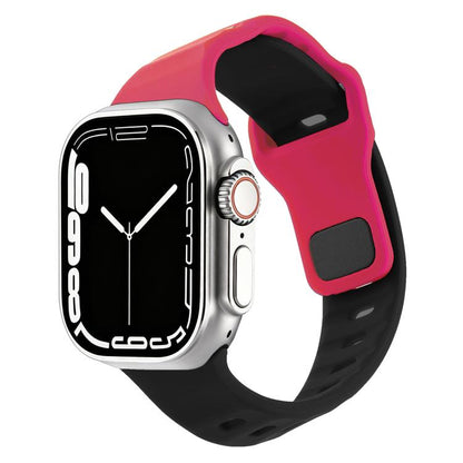 Irregular Twill Reverse Nail Buckle Silicone Watch Band, For Apple Watch 46mm / 49mm / 45mm / 44mm, For Apple Watch 42mm / 41mm / 40mm / 38mm