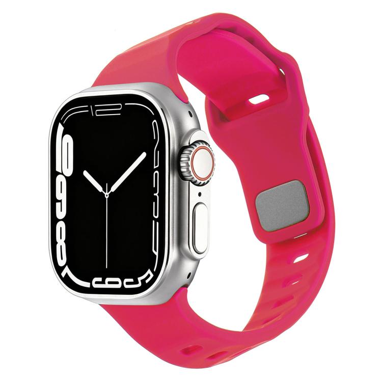 Irregular Twill Reverse Nail Buckle Silicone Watch Band, For Apple Watch 46mm / 49mm / 45mm / 44mm, For Apple Watch 42mm / 41mm / 40mm / 38mm