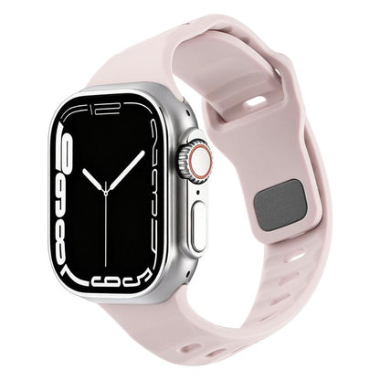 Irregular Twill Reverse Nail Buckle Silicone Watch Band, For Apple Watch 46mm / 49mm / 45mm / 44mm, For Apple Watch 42mm / 41mm / 40mm / 38mm