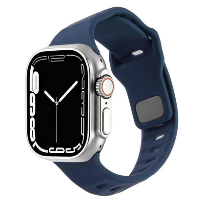 Irregular Twill Reverse Nail Buckle Silicone Watch Band, For Apple Watch 46mm / 49mm / 45mm / 44mm, For Apple Watch 42mm / 41mm / 40mm / 38mm