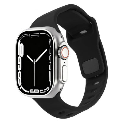 Irregular Twill Reverse Nail Buckle Silicone Watch Band, For Apple Watch 46mm / 49mm / 45mm / 44mm, For Apple Watch 42mm / 41mm / 40mm / 38mm