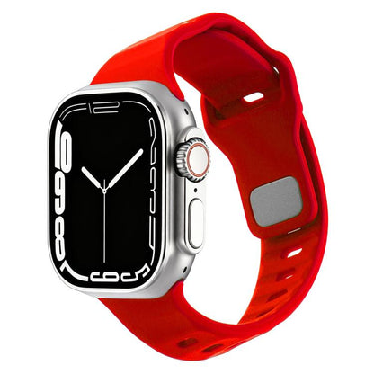 Irregular Twill Reverse Nail Buckle Silicone Watch Band, For Apple Watch 46mm / 49mm / 45mm / 44mm, For Apple Watch 42mm / 41mm / 40mm / 38mm