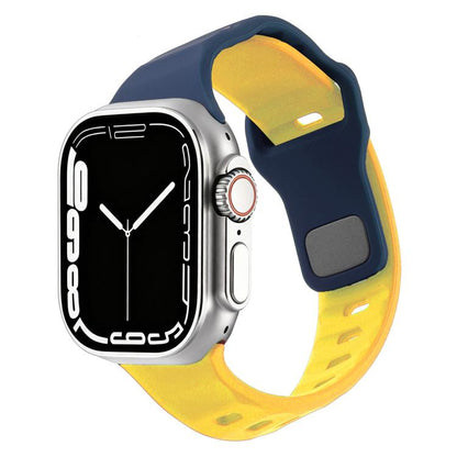 Irregular Twill Reverse Nail Buckle Silicone Watch Band, For Apple Watch 46mm / 49mm / 45mm / 44mm, For Apple Watch 42mm / 41mm / 40mm / 38mm