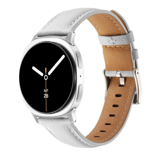 Pointed Tail Genuine Leather Watch Band, For Samsung Galaxy Watch8 / Watch8 Classic