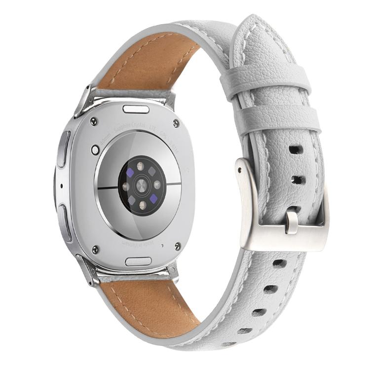 Pointed Tail Genuine Leather Watch Band, For Samsung Galaxy Watch8 / Watch8 Classic