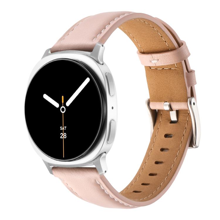 Pointed Tail Genuine Leather Watch Band, For Samsung Galaxy Watch8 / Watch8 Classic