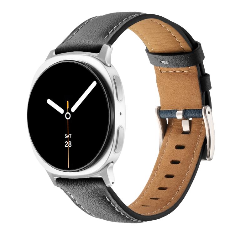 Pointed Tail Genuine Leather Watch Band, For Samsung Galaxy Watch8 / Watch8 Classic