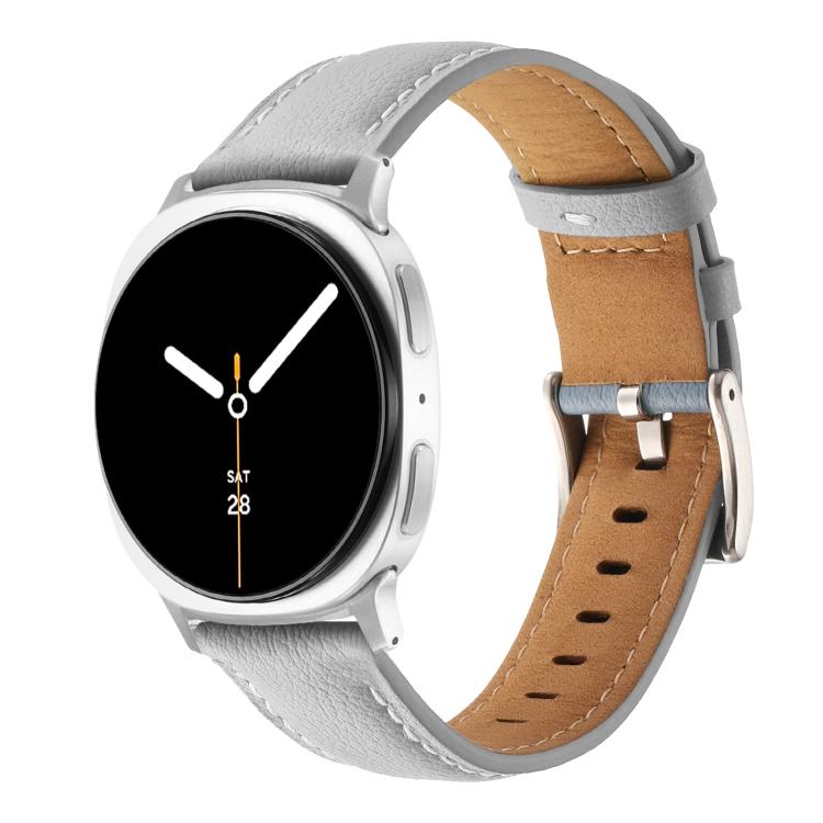 Pointed Tail Genuine Leather Watch Band, For Samsung Galaxy Watch8 / Watch8 Classic