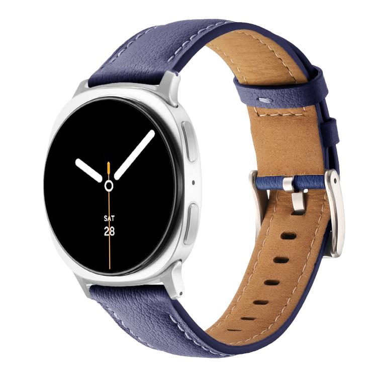 Pointed Tail Genuine Leather Watch Band, For Samsung Galaxy Watch8 / Watch8 Classic