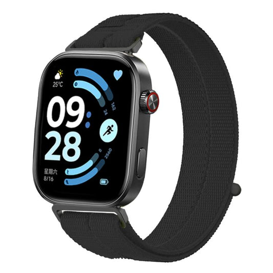 Feather Yarn Stitched Nylon Loop Metal Interface Watch Band, For Xiaomi Band 10 Pro / 9 Pro / Redmi Watch 6