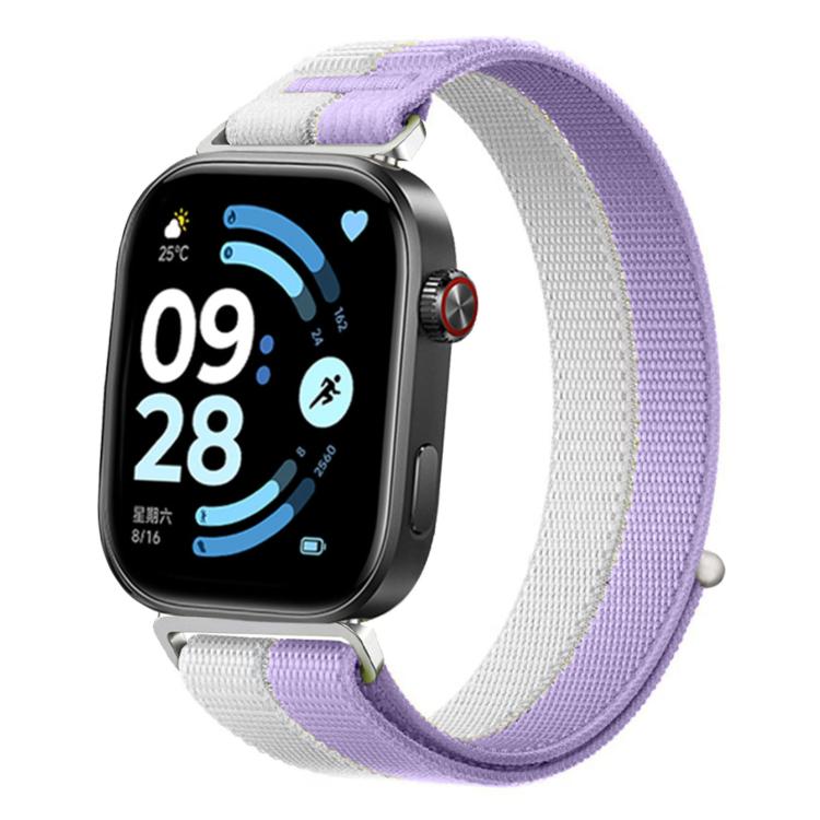 Feather Yarn Stitched Nylon Loop Metal Interface Watch Band, For Xiaomi Band 10 Pro / 9 Pro / Redmi Watch 6