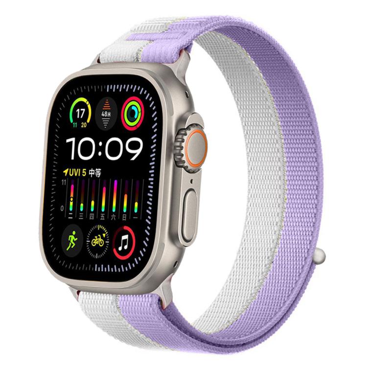 Feather Yarn Stitched Nylon Loop Metal Interface Watch Band, For Apple Watch 46mm / 49mm / 45mm / 44mm, For Apple Watch 42mm / 41mm / 40mm / 38mm