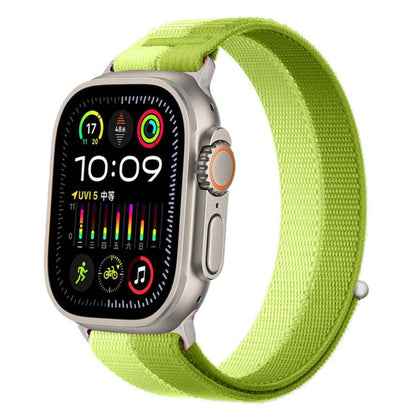 Feather Yarn Stitched Nylon Loop Metal Interface Watch Band, For Apple Watch 46mm / 49mm / 45mm / 44mm, For Apple Watch 42mm / 41mm / 40mm / 38mm