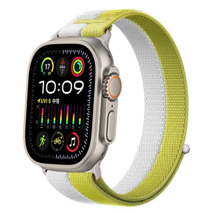 Feather Yarn Stitched Nylon Loop Metal Interface Watch Band, For Apple Watch 46mm / 49mm / 45mm / 44mm, For Apple Watch 42mm / 41mm / 40mm / 38mm