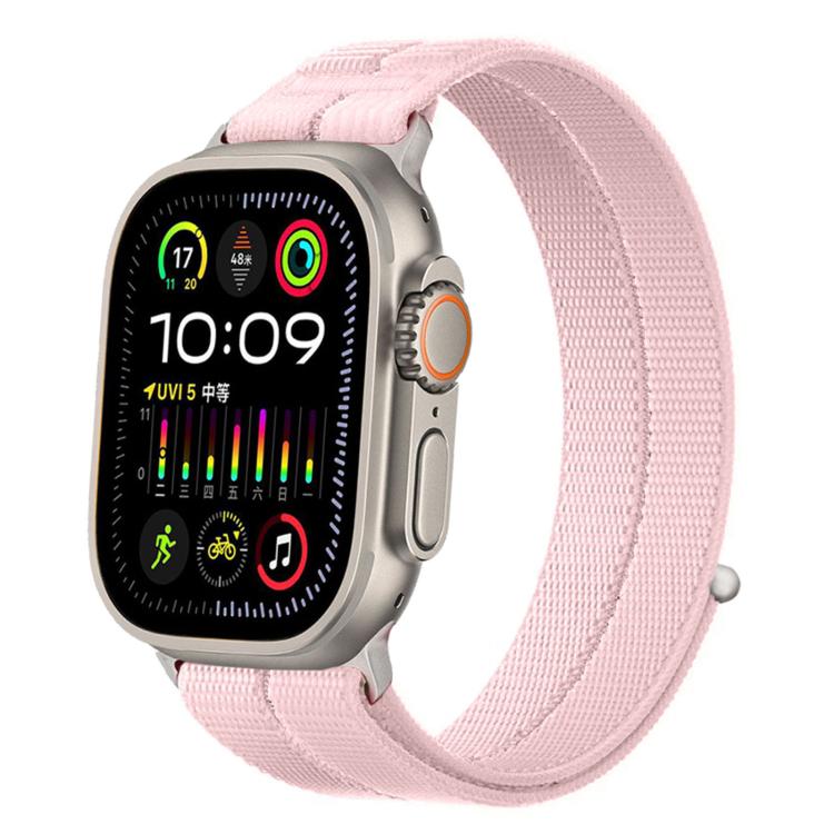 Feather Yarn Stitched Nylon Loop Metal Interface Watch Band, For Apple Watch 46mm / 49mm / 45mm / 44mm, For Apple Watch 42mm / 41mm / 40mm / 38mm