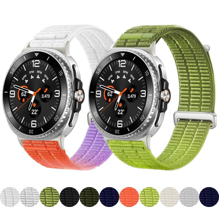Double-Link Cloud-Feel Breathable Nylon Loop Metal Head Watch Band, For Samsung Galaxy Watch8 / Watch8 Classic