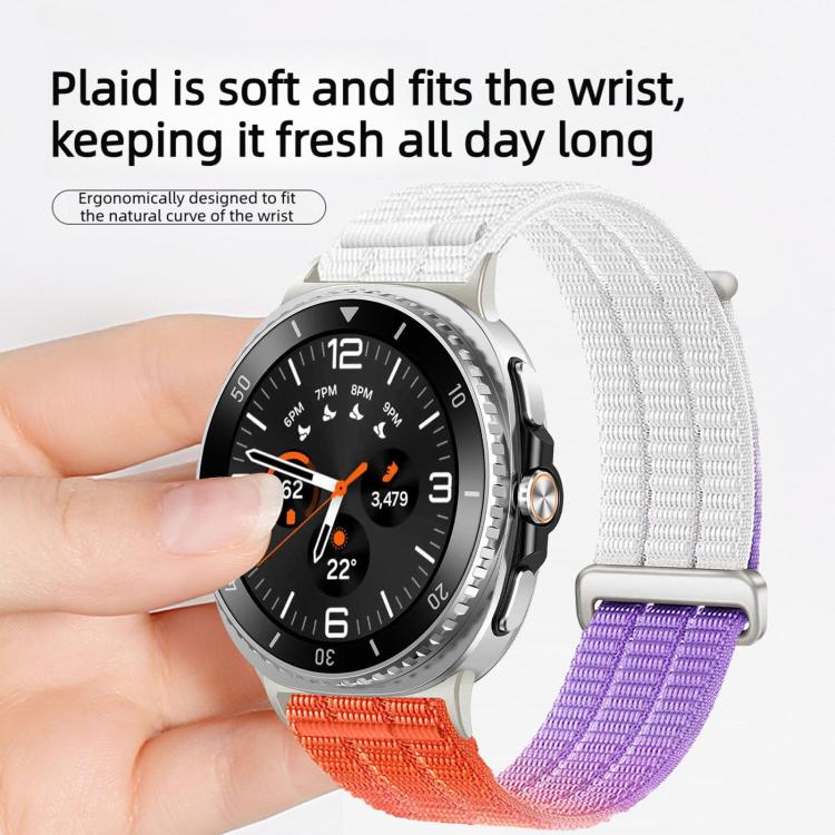 Double-Link Cloud-Feel Breathable Nylon Loop Metal Head Watch Band, For Samsung Galaxy Watch8 / Watch8 Classic