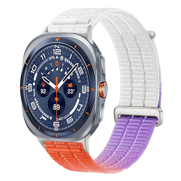 Double-Link Cloud-Feel Breathable Nylon Loop Metal Head Watch Band, For Samsung Galaxy Watch Ultra 47mm / Ultra 2025