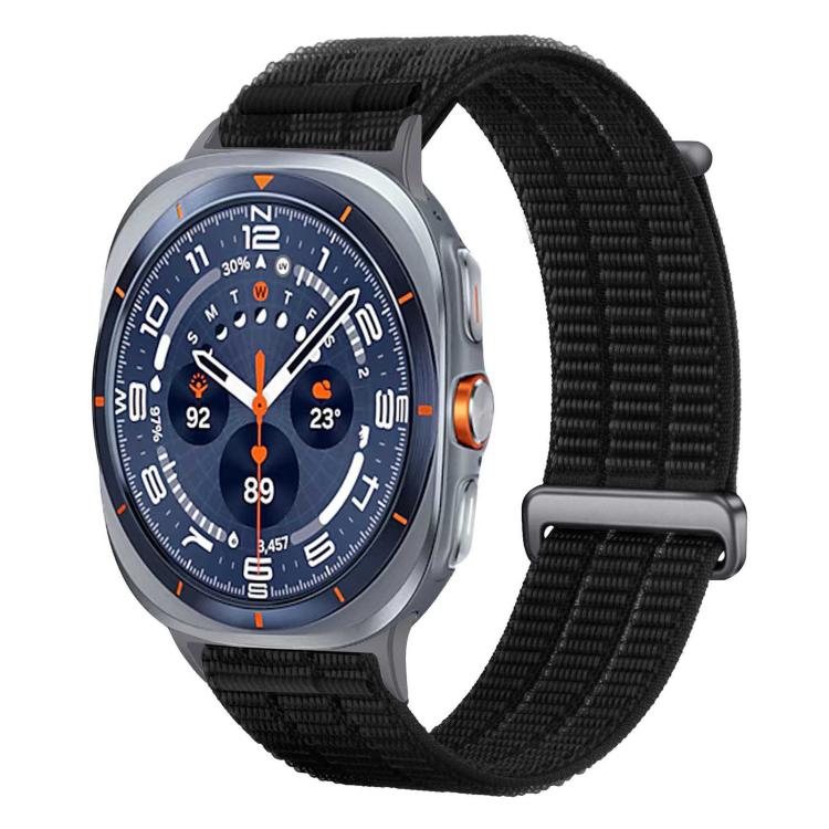 Double-Link Cloud-Feel Breathable Nylon Loop Metal Head Watch Band, For Samsung Galaxy Watch Ultra 47mm / Ultra 2025