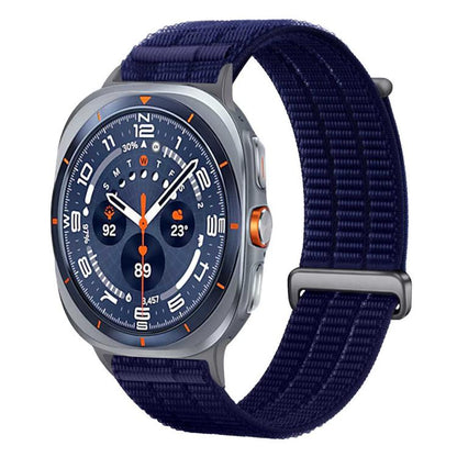 Double-Link Cloud-Feel Breathable Nylon Loop Metal Head Watch Band, For Samsung Galaxy Watch Ultra 47mm / Ultra 2025