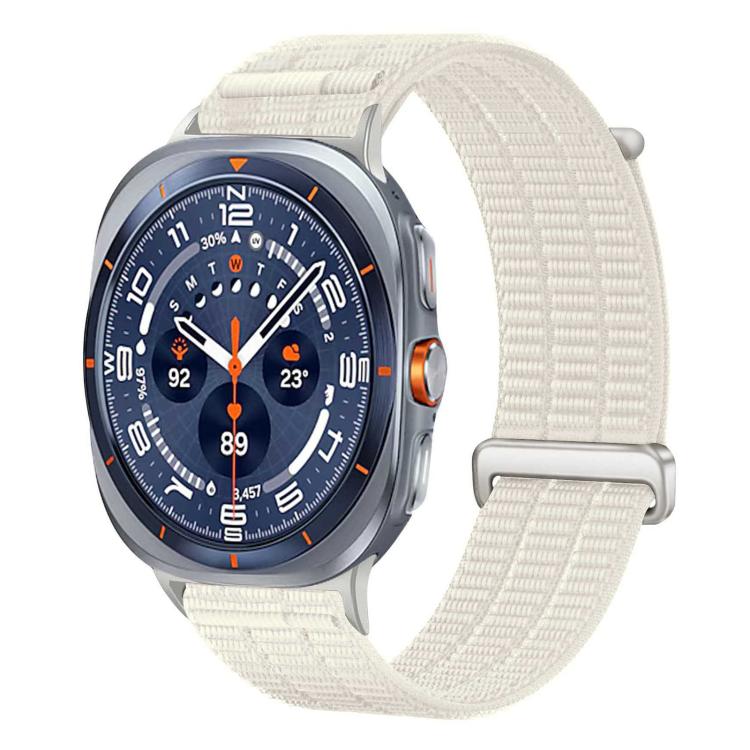 Double-Link Cloud-Feel Breathable Nylon Loop Metal Head Watch Band, For Samsung Galaxy Watch Ultra 47mm / Ultra 2025