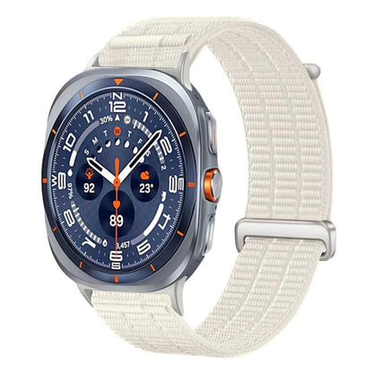 Double-Link Cloud-Feel Breathable Nylon Loop Metal Head Watch Band, For Samsung Galaxy Watch Ultra 47mm / Ultra 2025