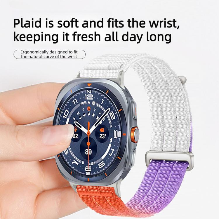 Double-Link Cloud-Feel Breathable Nylon Loop Metal Head Watch Band, For Samsung Galaxy Watch Ultra 47mm / Ultra 2025