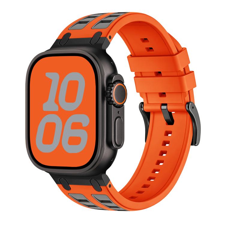Vibrant Contrast Color Silicone Watch Band, For Apple Watch 46mm / 49mm / 45mm / 44mm, For Apple Watch 42mm / 41mm / 40mm / 38mm