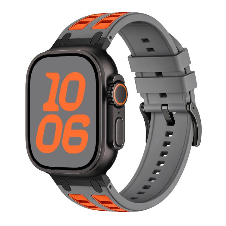 Vibrant Contrast Color Silicone Watch Band, For Apple Watch 46mm / 49mm / 45mm / 44mm, For Apple Watch 42mm / 41mm / 40mm / 38mm