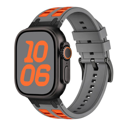 Vibrant Contrast Color Silicone Watch Band, For Apple Watch 46mm / 49mm / 45mm / 44mm, For Apple Watch 42mm / 41mm / 40mm / 38mm