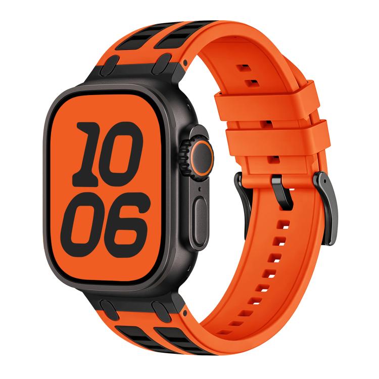 Vibrant Contrast Color Silicone Watch Band, For Apple Watch 46mm / 49mm / 45mm / 44mm, For Apple Watch 42mm / 41mm / 40mm / 38mm