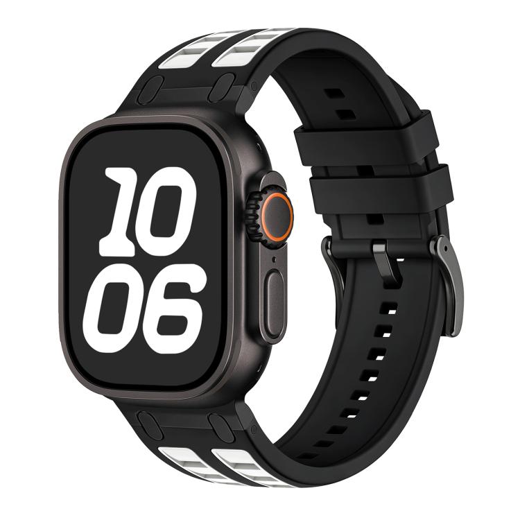 Vibrant Contrast Color Silicone Watch Band, For Apple Watch 46mm / 49mm / 45mm / 44mm, For Apple Watch 42mm / 41mm / 40mm / 38mm