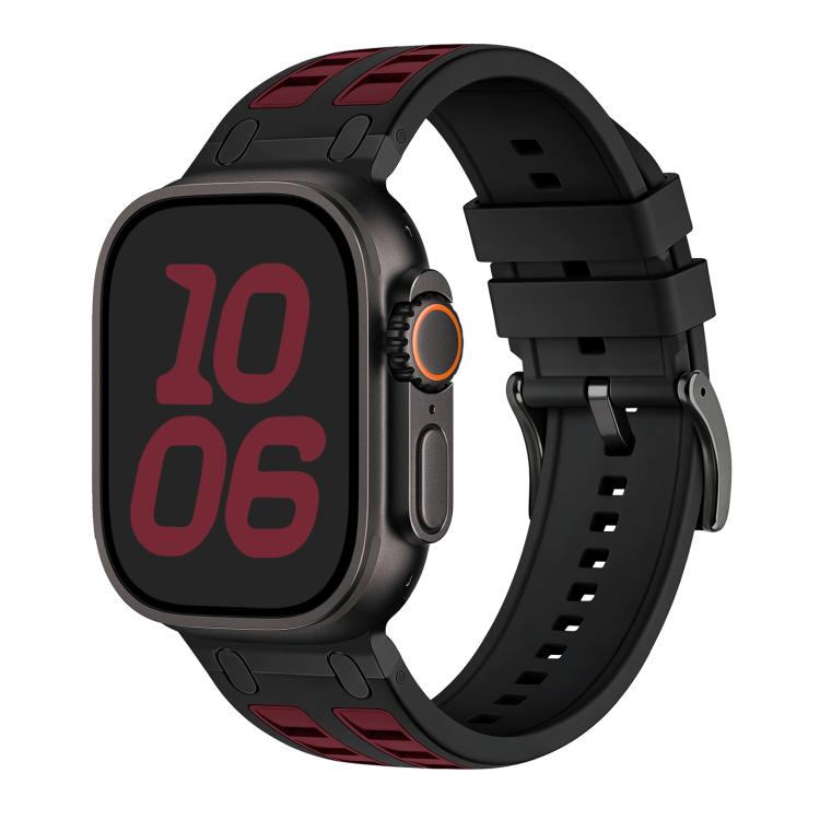 Vibrant Contrast Color Silicone Watch Band, For Apple Watch 46mm / 49mm / 45mm / 44mm, For Apple Watch 42mm / 41mm / 40mm / 38mm