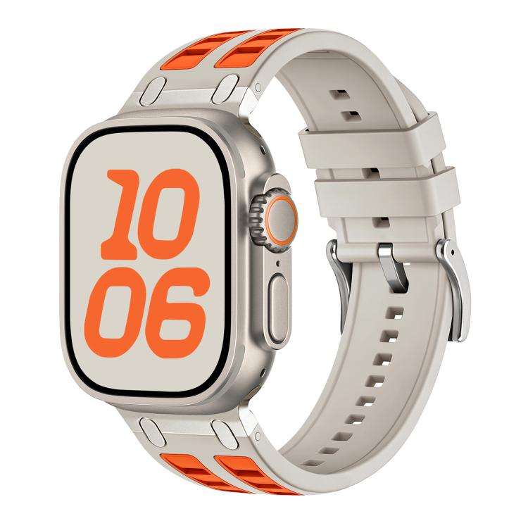 Vibrant Contrast Color Silicone Watch Band, For Apple Watch 46mm / 49mm / 45mm / 44mm, For Apple Watch 42mm / 41mm / 40mm / 38mm
