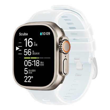 Transparent Jelly Two Color Silicone Watch Band, For Apple Watch 46mm / 49mm / 45mm / 44mm