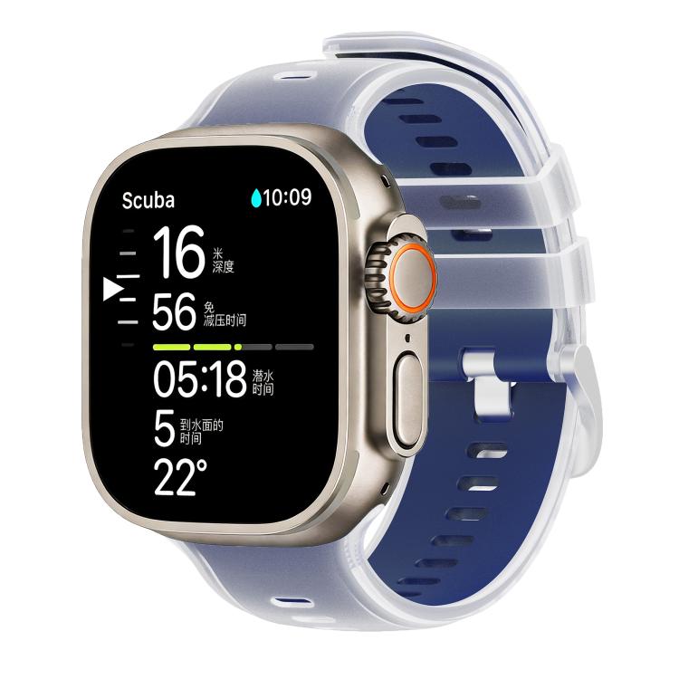 Transparent Jelly Two Color Silicone Watch Band, For Apple Watch 46mm / 49mm / 45mm / 44mm