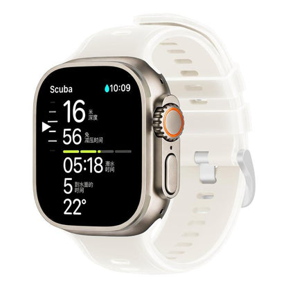 Transparent Jelly Two Color Silicone Watch Band, For Apple Watch 46mm / 49mm / 45mm / 44mm