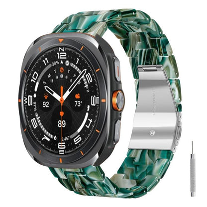 Butterfly Clasp Three Beads Resin Watch Band with Removal Tool, For Galaxy Watch Ultra 47mm / Ultra 2025, For Galaxy Watch8 / Watch8 Classic