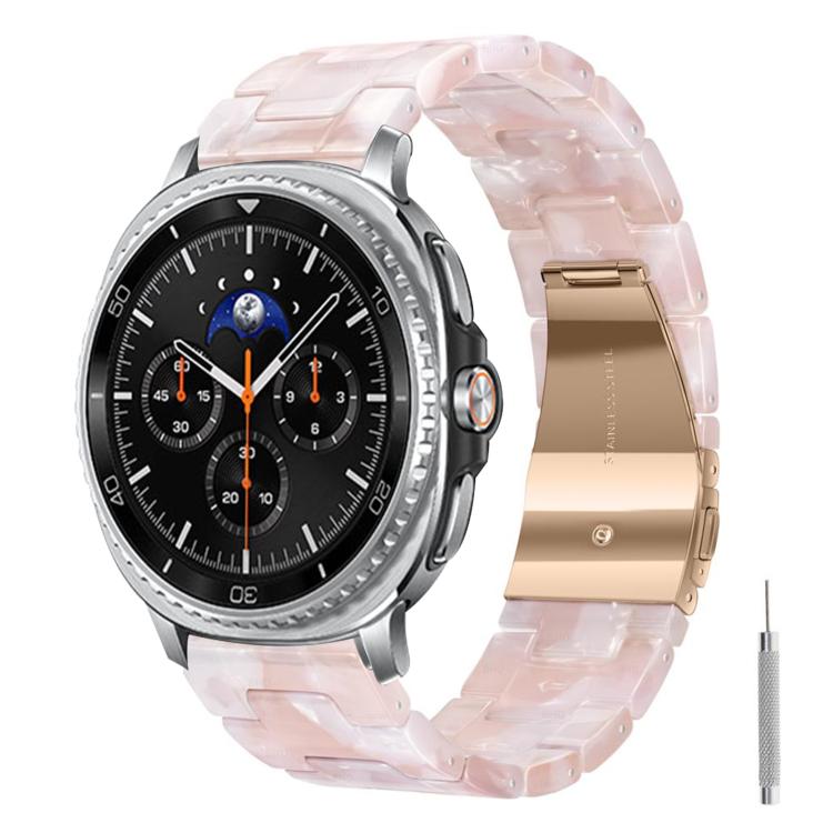 Butterfly Clasp Three Beads Resin Watch Band with Removal Tool, For Galaxy Watch Ultra 47mm / Ultra 2025, For Galaxy Watch8 / Watch8 Classic