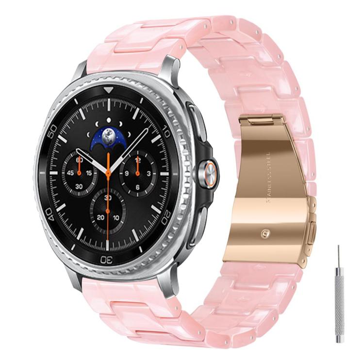 Butterfly Clasp Three Beads Resin Watch Band with Removal Tool, For Galaxy Watch Ultra 47mm / Ultra 2025, For Galaxy Watch8 / Watch8 Classic