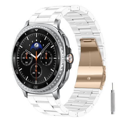 Butterfly Clasp Three Beads Resin Watch Band with Removal Tool, For Galaxy Watch Ultra 47mm / Ultra 2025, For Galaxy Watch8 / Watch8 Classic
