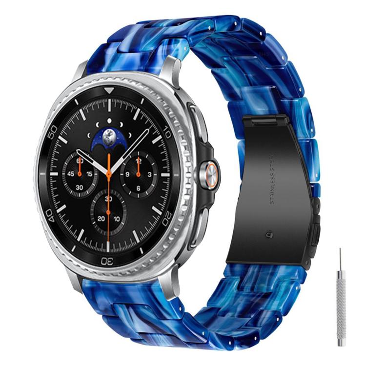 Butterfly Clasp Three Beads Resin Watch Band with Removal Tool, For Galaxy Watch Ultra 47mm / Ultra 2025, For Galaxy Watch8 / Watch8 Classic